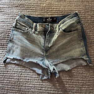 Hollister Washed Light Blue Denim Cutoff Shorts
